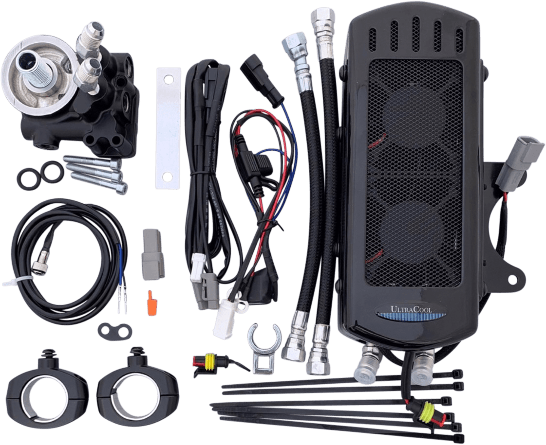 INDIAN OIL COOLER SIDE MOUNT BLACK