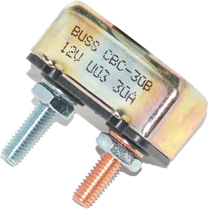 Namz Custom Cycle Univ 30-AMP Circuit Breaker OEM # 74599-77B 10-32 Studs Each