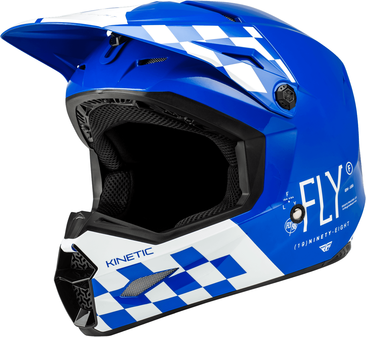 Fly Racing Youth Kinetic Lite Rival Helmet Gloss Blue/White YS