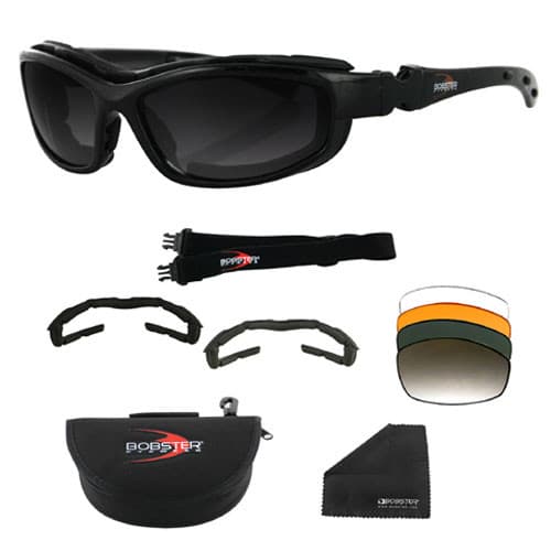 Bobster Road Hog II Sunglasses Conv Black W/4 Lens