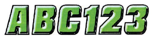 2" LETTER & NUMBER KIT GREEN / BLACK
