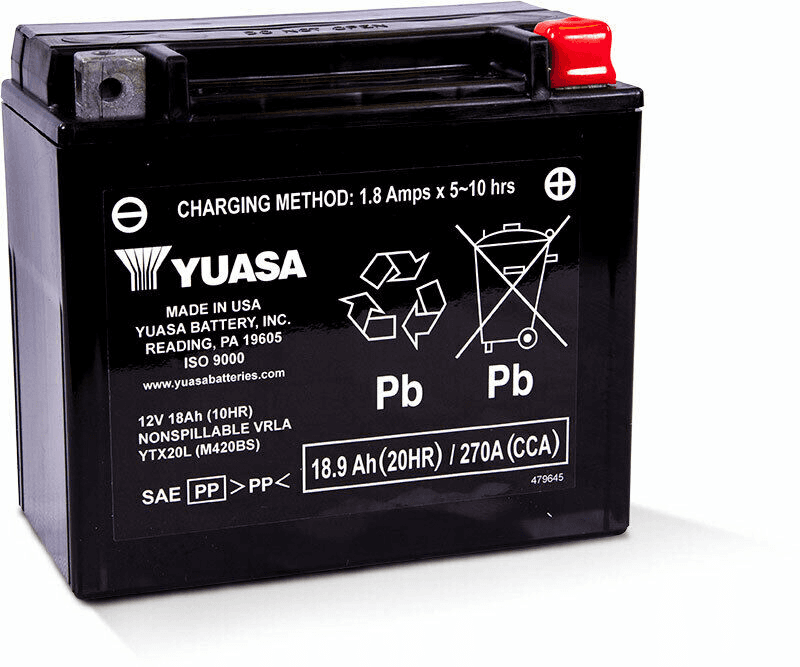 Yuasa Battery YTX20L Sealed Factory Activated