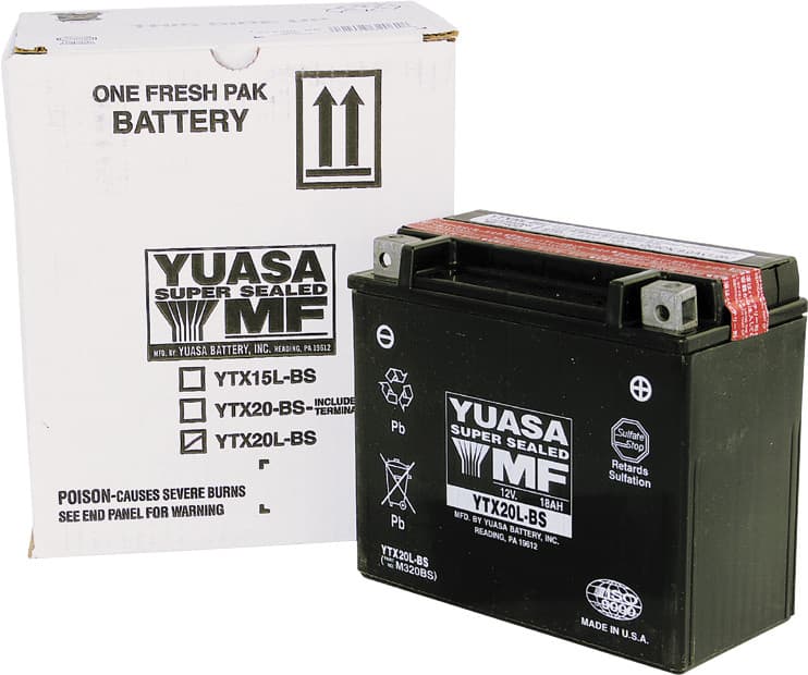 Yuasa Battery YTX20L-BS Maintenance Free
