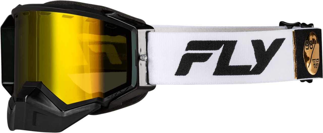 Fly Racing Zone Elite Snw Goggle White/Black W/Plrzd Yellow Lens