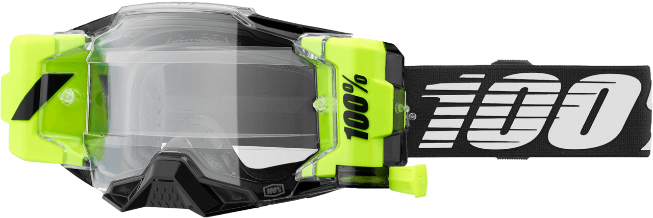 100-PERCENT Armega Forecast Goggle Black Clear Lens