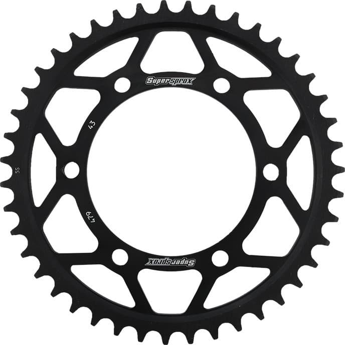 Supersprox Rear Sprocket Steel 43T-530 Black Yamaha