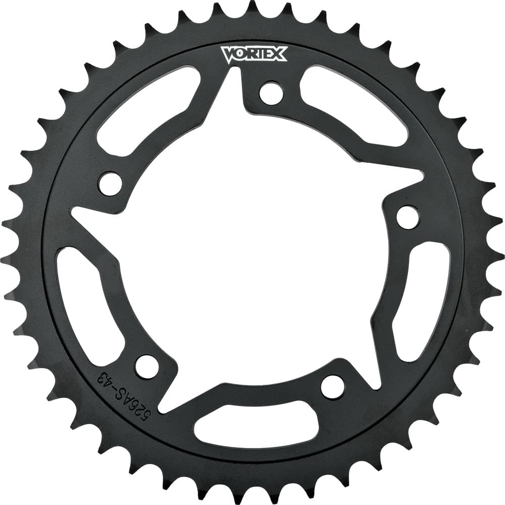 Vortex Rear Sprocket Steel 43T-525 Black Kawasaki