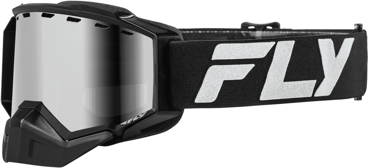 Fly Racing Zone Elite Snw Goggle Black/Slvr W/ Sil Mirr/Polarized Smk Lens