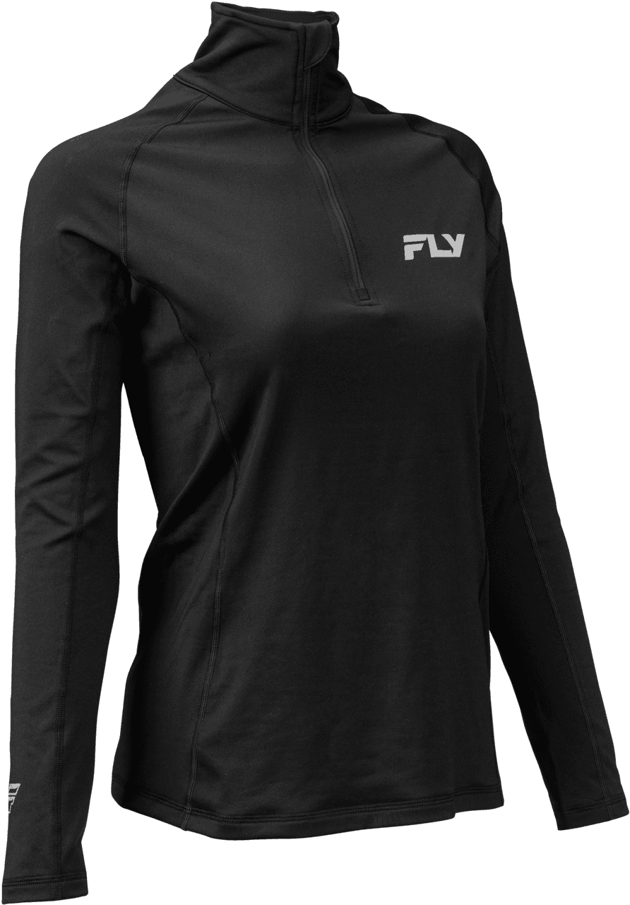 Fly Racing Wmn'S Hvywght Baselyer 3/4 Zip Black MD