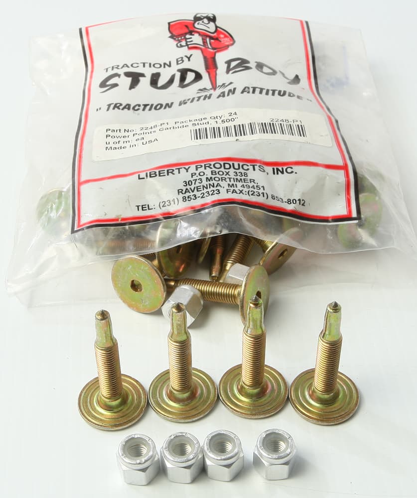 Stud Boy Power Point Push-Thru Carbide Studs 1.50" 24/Pack