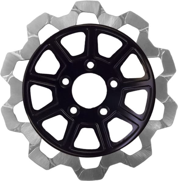 9 SPOKE ROTOR REAR BLK/SIL BOW TIE 11.8" 7MM