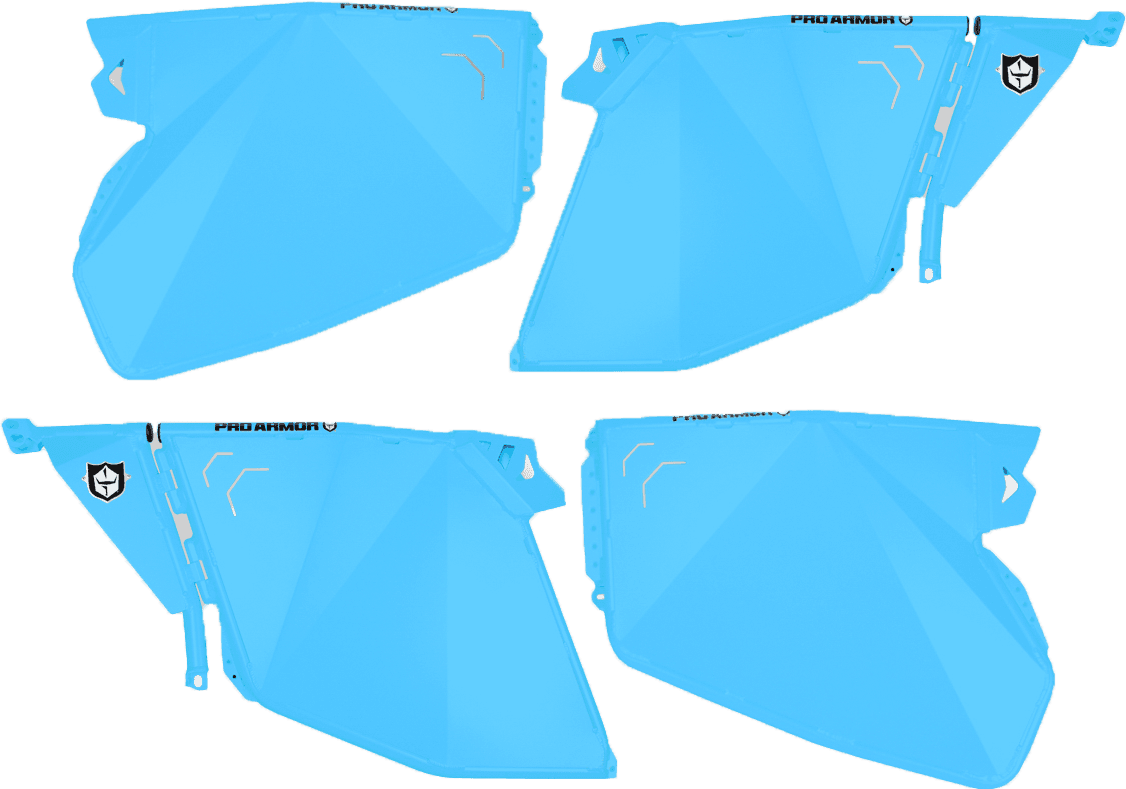 Pro Armor Traditional Half Doors Sky Blue Polaris