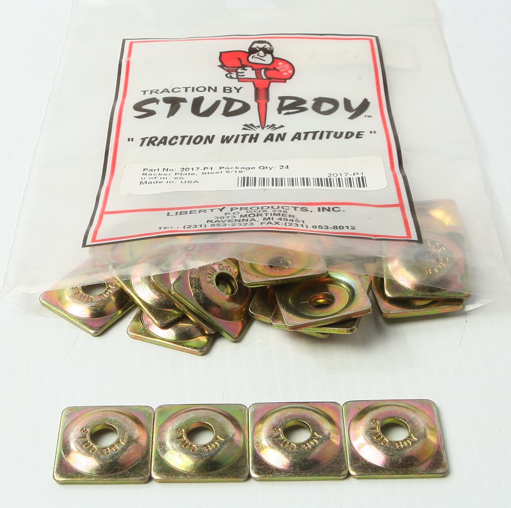 Stud Boy Square Backer Plates Steel 24/Pack