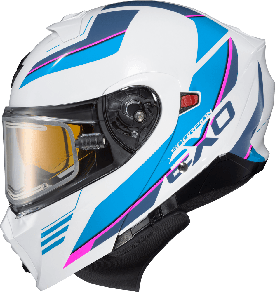 Scorpion Exo EXO-GT930 Cold Weather Helmet Modulus White/Blue MD (Electric)