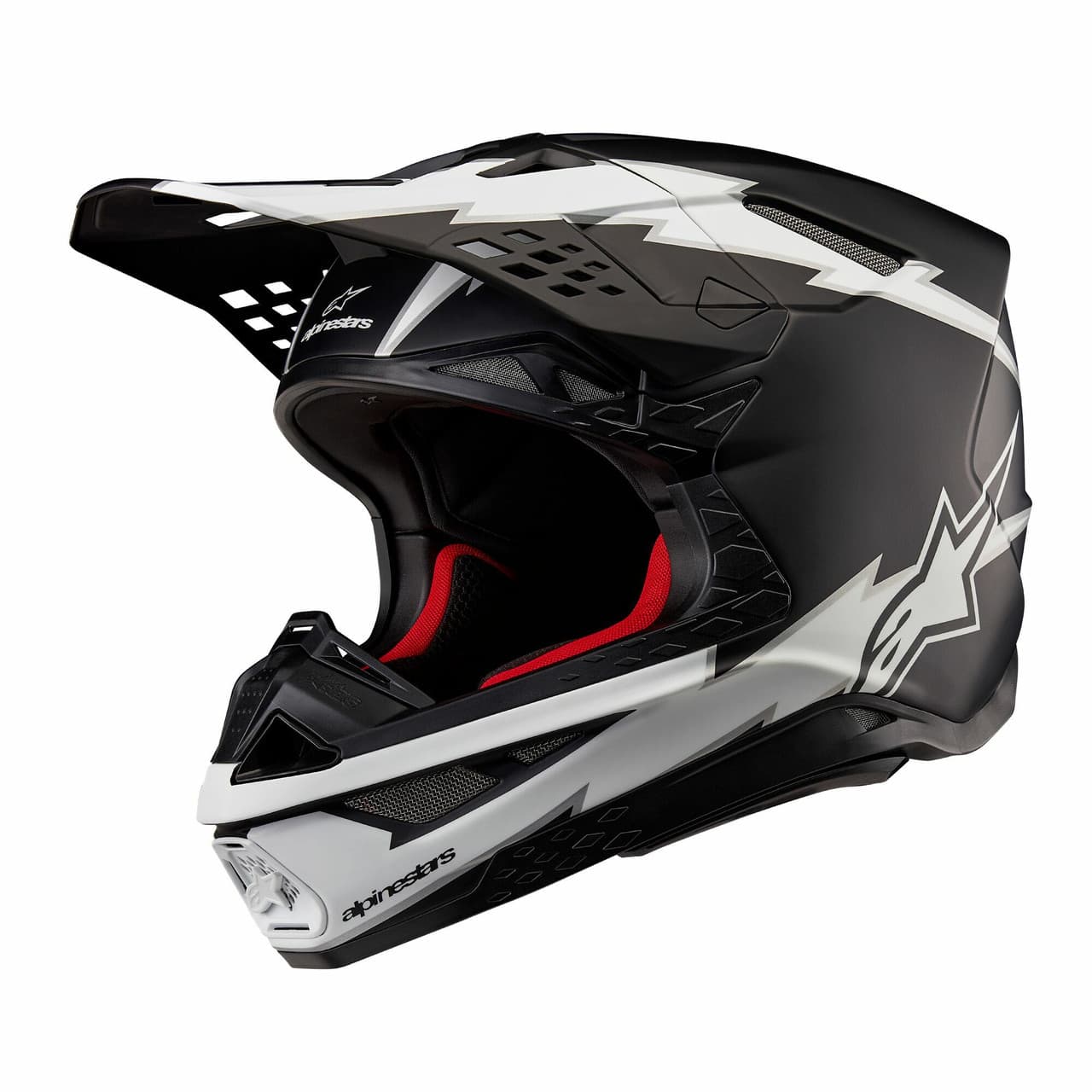 Alpinestars Supertech S-M10 Ampress Helmet Black/White Matt MD