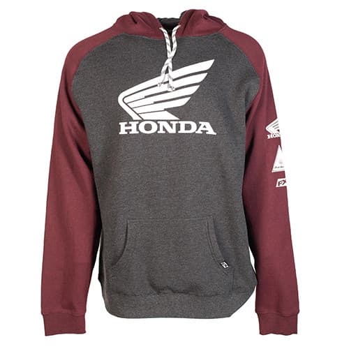 FACTORY EFFEX HONDA WING PULLOVER/CHARCOAL-BURGANDY M
