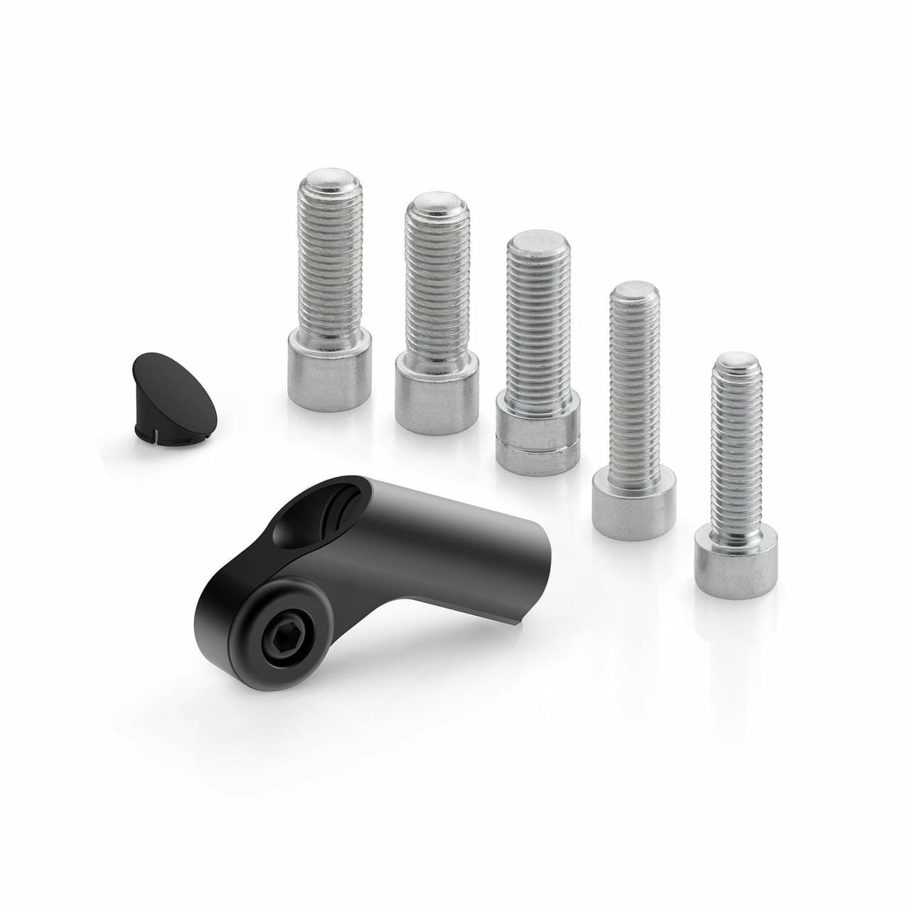 Rizoma Universal Mirror Adapter Side Mount Black Each