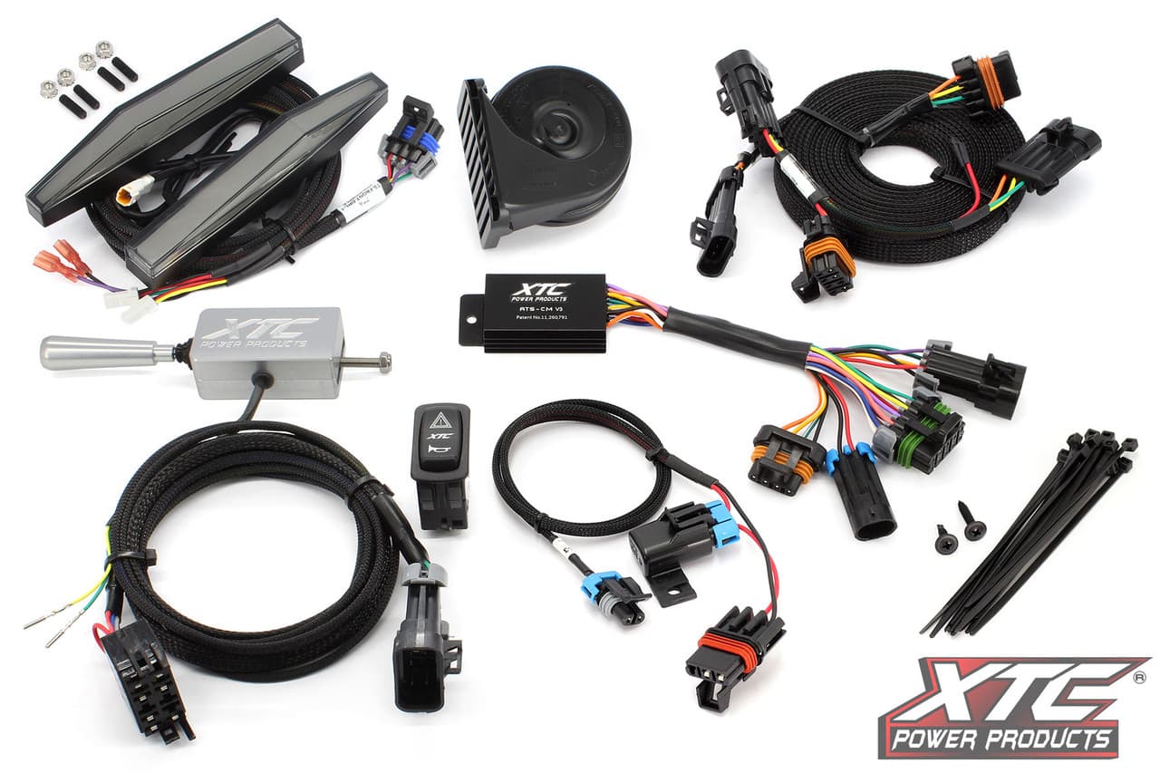 XTC Power Products Auto Turn Signal Kit W/ Billet Lever And Front Drl Lights Polaris