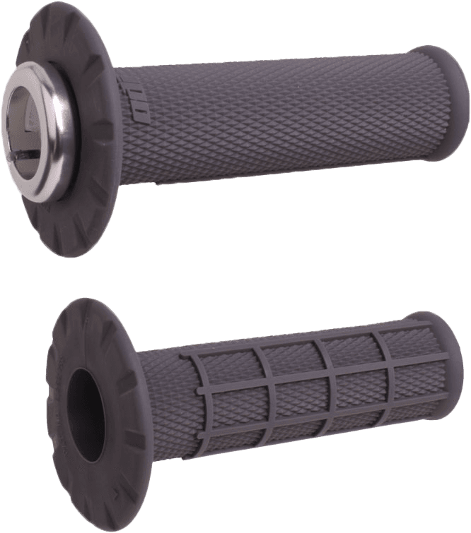 Odi Micro-X Lock-On Grips Half-Waffle Graphite/Silver