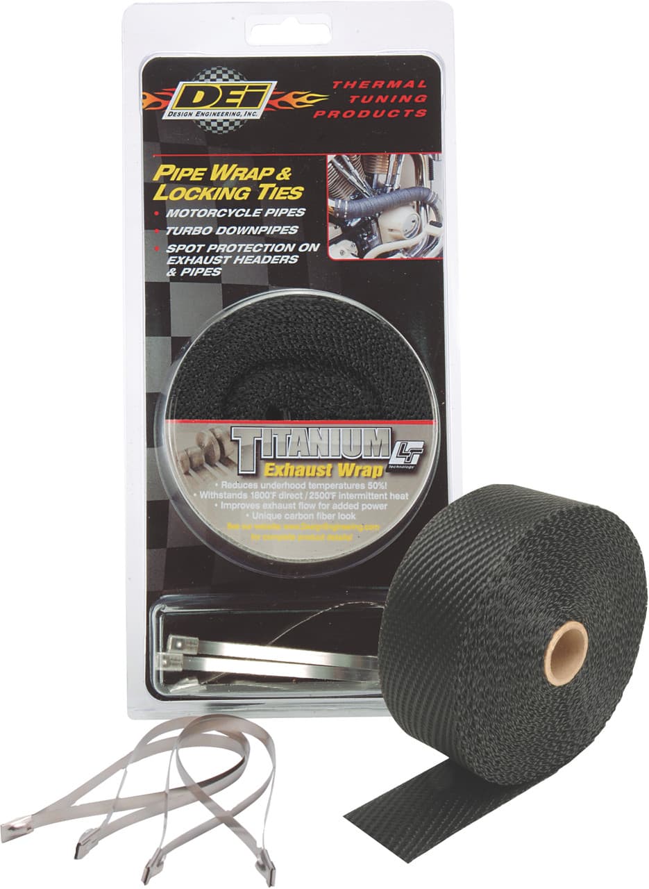Dei Pipe Wrap & Locking Ties Black Titanium