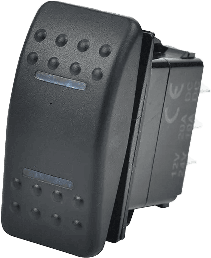 Open Trail Lighted Rocker 3 Position Switch Blue