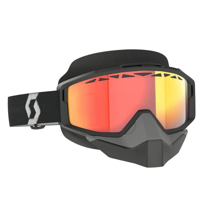 SCOTT SPLIT OTG SNOWX LS BLACK/WHITE "LS" RED CHROME
