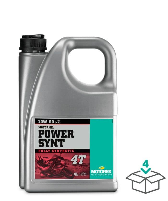 MOTOREX POWER SYNT 4T 10W60 JASO MA2, 4 LITER