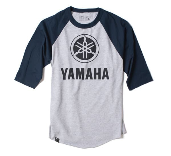 FACTORY EFFEX YAMAHA BASEBALL T-SHIRT / HEATHER-NAVY (L)