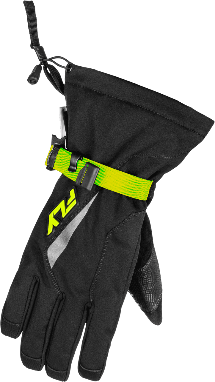 Fly Racing Title Gauntlet Gloves Black/Hi-Vis MD