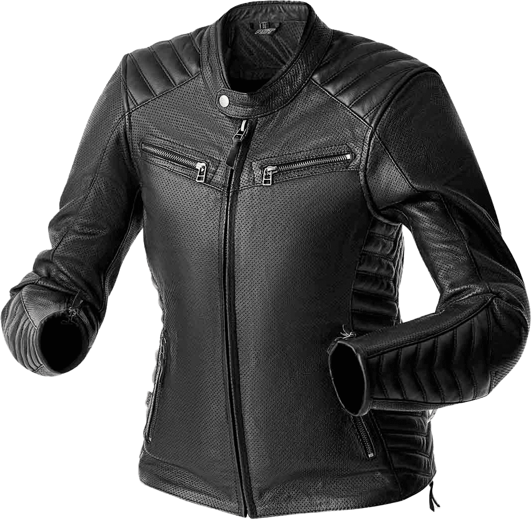 RST Womens Roadster Air D3O Jacket Black Leather LG