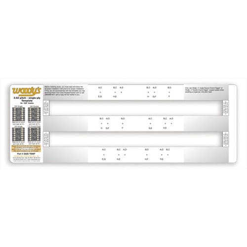 Woodys Studding Template 2.52" Pitch Single Ply