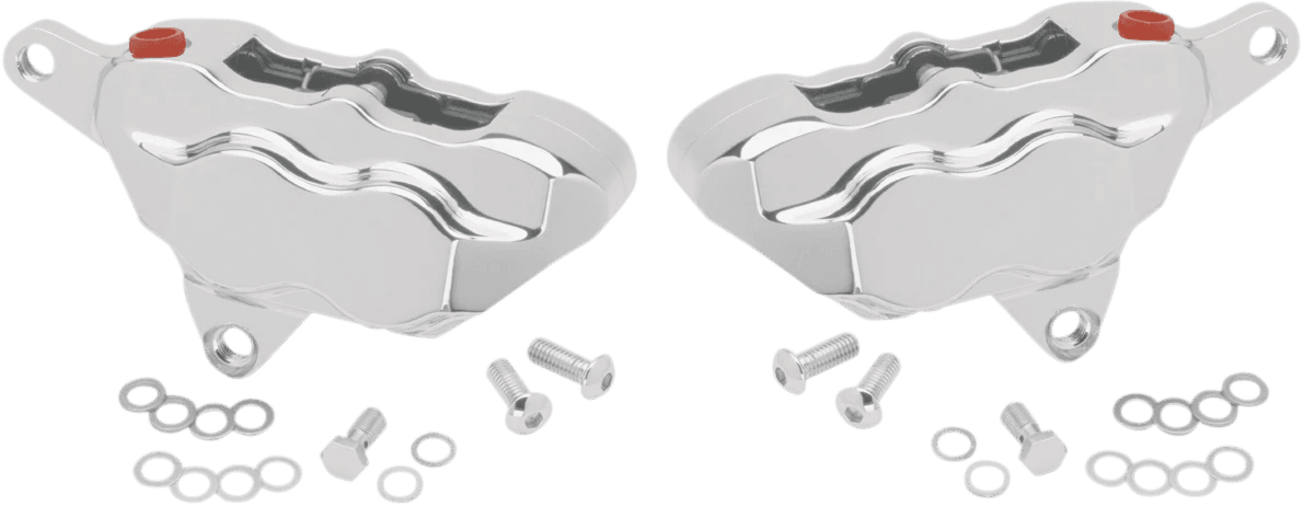 4 PIST FRONT DUAL CALIPER KIT CHROME 84-99 W/ 11.5" ROTOR