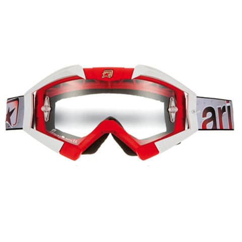 MX GOGGLES RIDING CROWS RED WHITE