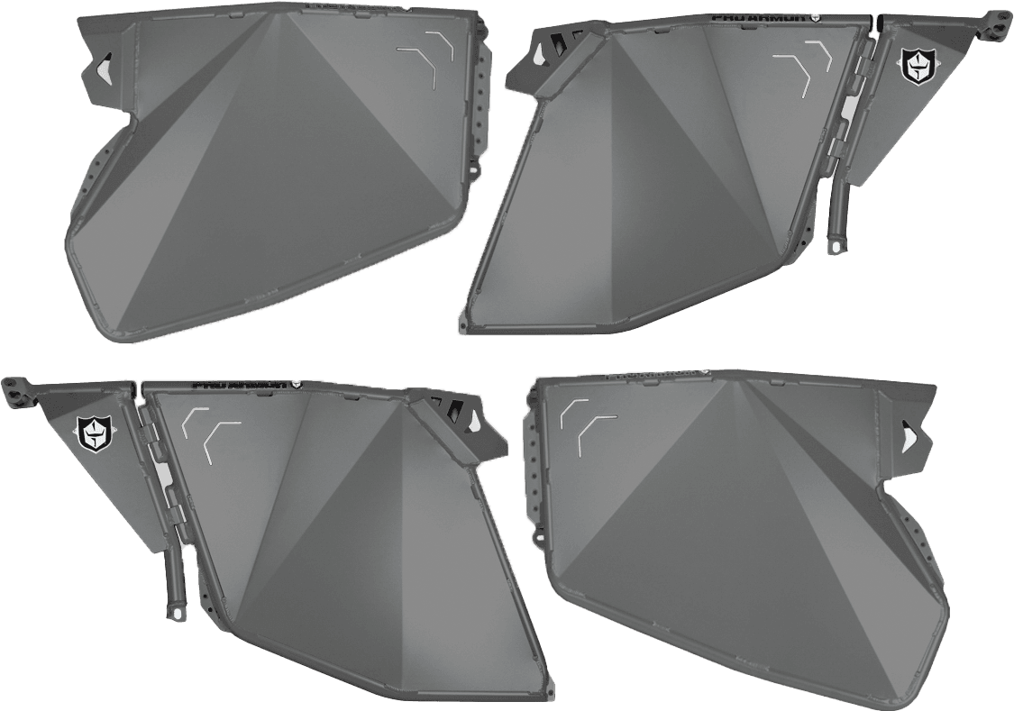 Pro Armor Traditional Half Doors Titanium Metallic Polaris