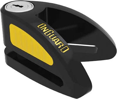Onguard Boxer 8052 Disc Lock Black/Yellow With Reminder And Pouch