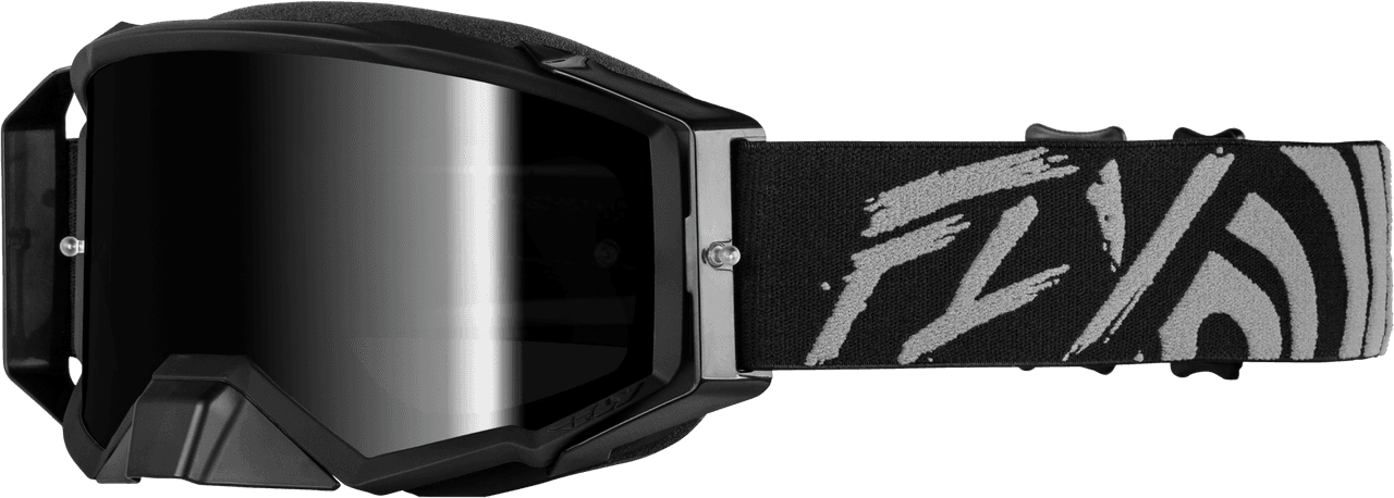 Fly Racing Zone Elite Goggle Grey/Black W/ Black Mirror/Smoke Lens