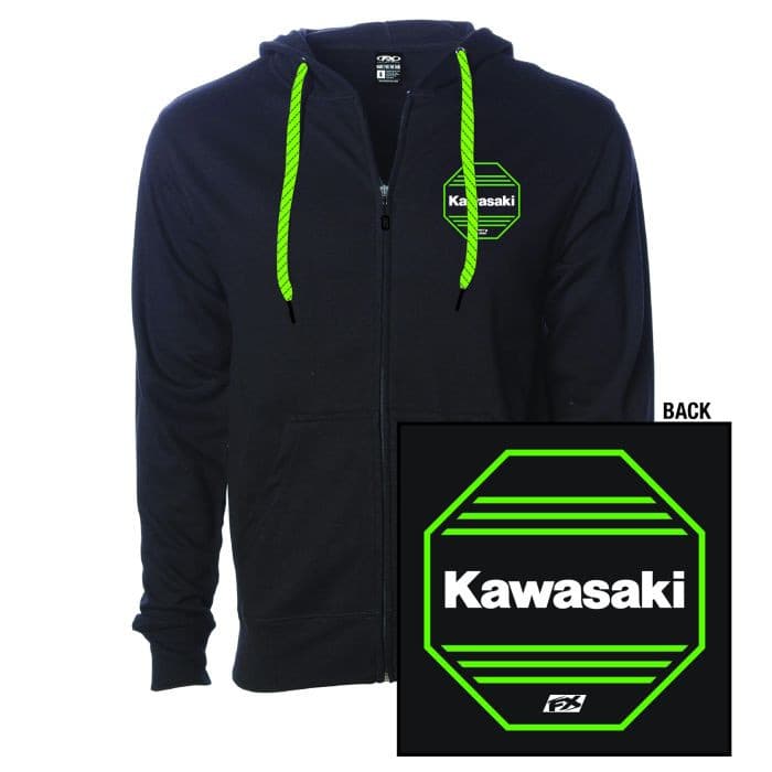 FACTORY EFFEX KAWAKASKI OCTAGON ZIP-UP / BLACK XL