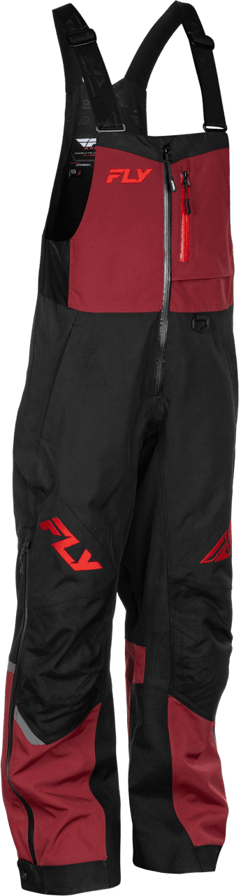 Fly Racing Women'S Carbon Bibs Merlot/Red LG