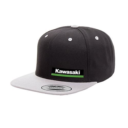 FACTORY EFFEX KAWASAKI WEDGE SNAPBACK HAT / BLACK-GRAY OS