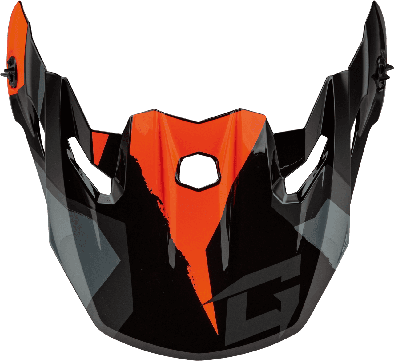 Gmax MX-96 Splinter Visor W/Screws Black/Orange