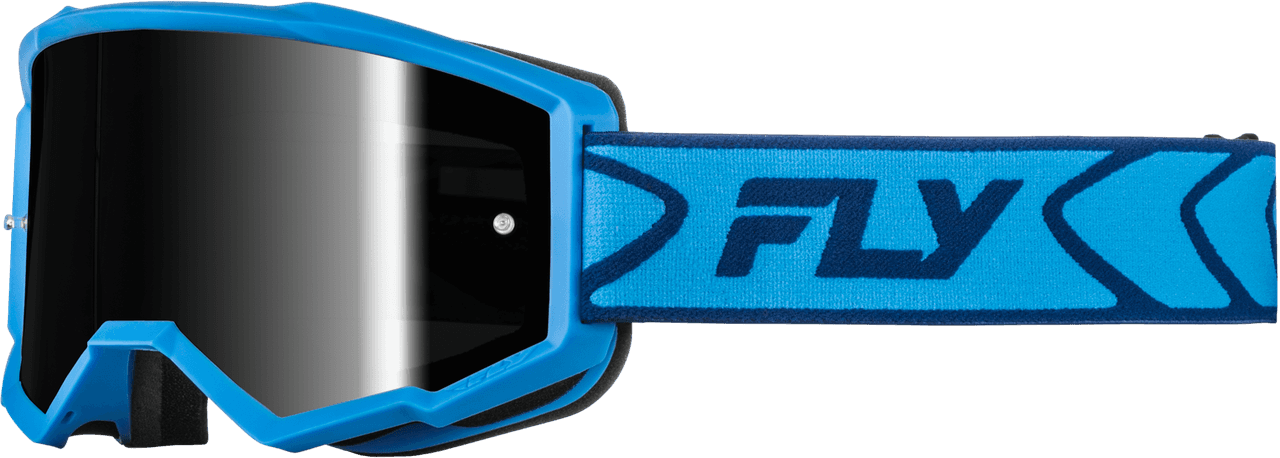 Fly Racing Zone Goggle Blue/Navy W/ Black Mirror/Smoke Lens