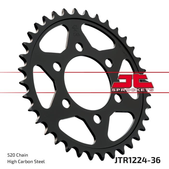 JT Sprockets Rear Sprocket Steel 36T-520 Honda