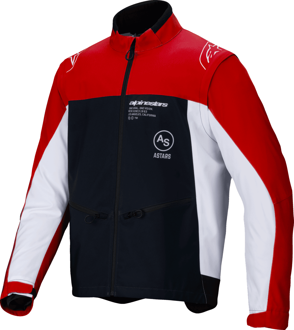 Alpinestars Lite-Dura Softshell Jacket Black/Bright Red/White MD