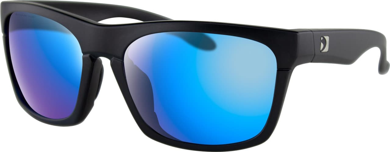 Bobster Route Sunglasses Matte Black W/Pur HD/Light Blue Revo Mirr