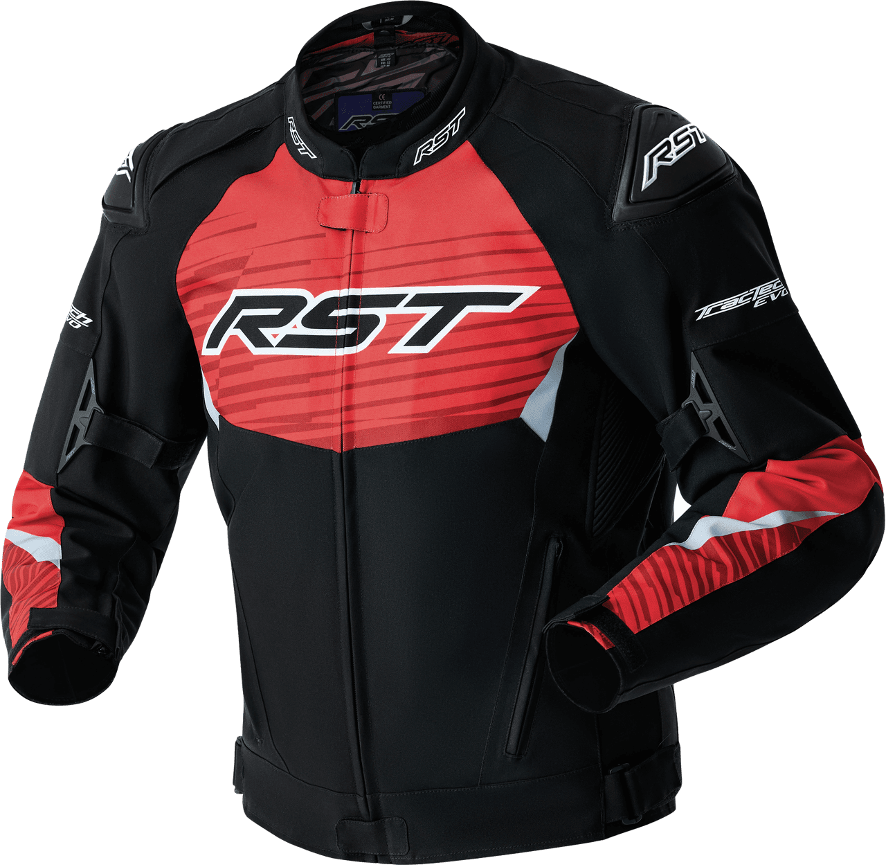 RST Tractech Evo D3O Jacket Black/Fluo Red Textile 2X