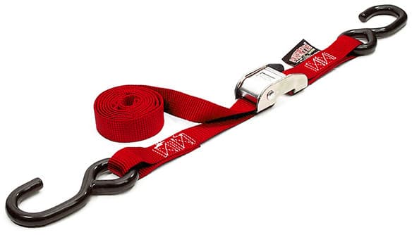 Powertye Tie-Down Cam S-Hook 1"X144" Red Each