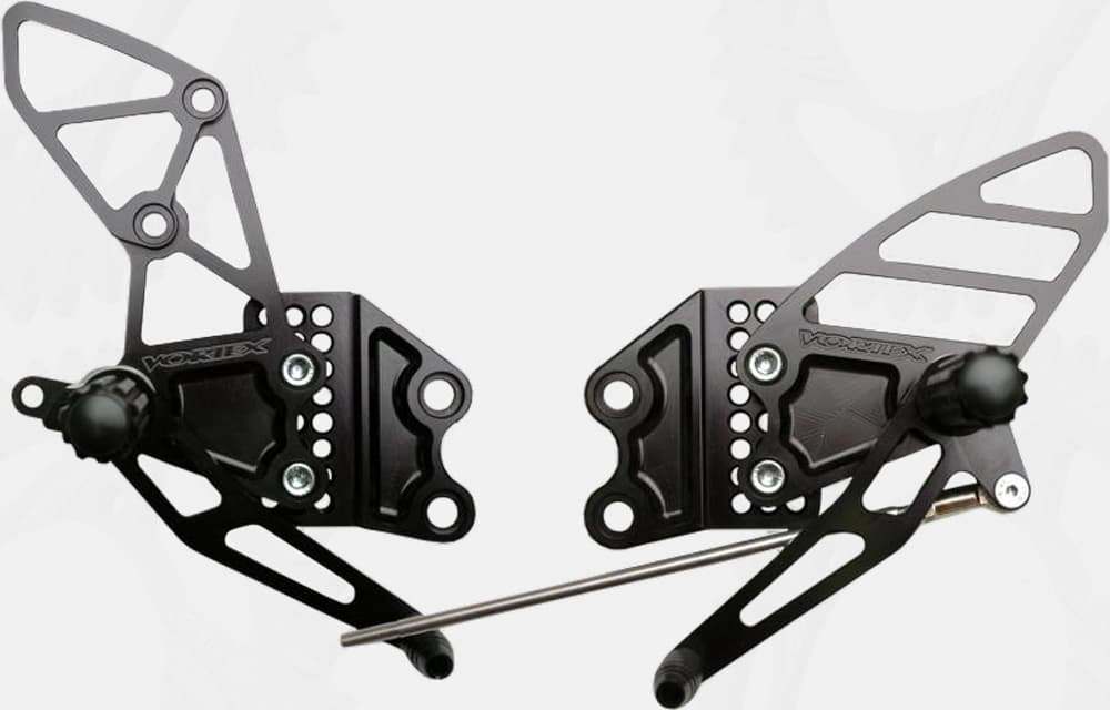 Vortex Rear Set Complete Black Kawasaki
