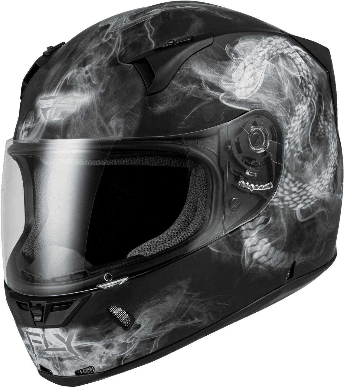 Fly Racing Revolt Coil Helmet Matte Black/White 2X