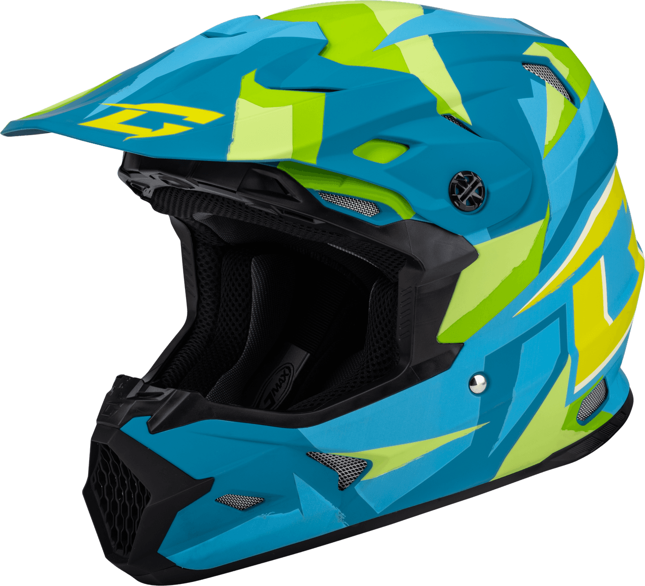 Gmax MX-96 Splinter Helmet Matte Blue/Green SM