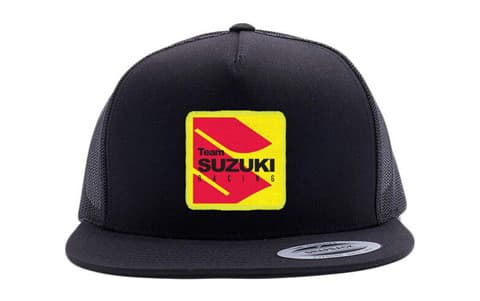 FACTORY EFFEX SUZUKI RACING SNAPBACK HAT / BLACK-GREY MESH OS